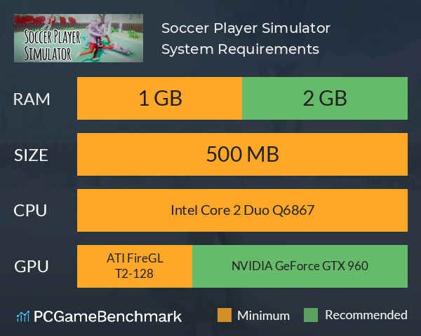 Soccer Player Simulator System Requirements PC Graph - Can I Run Soccer Player Simulator