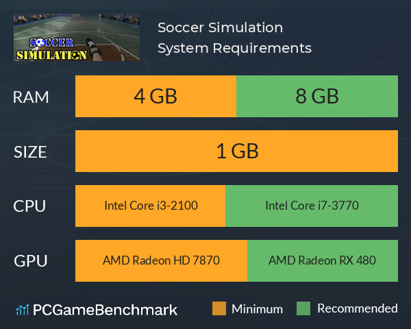 Soccer Simulation System Requirements PC Graph - Can I Run Soccer Simulation