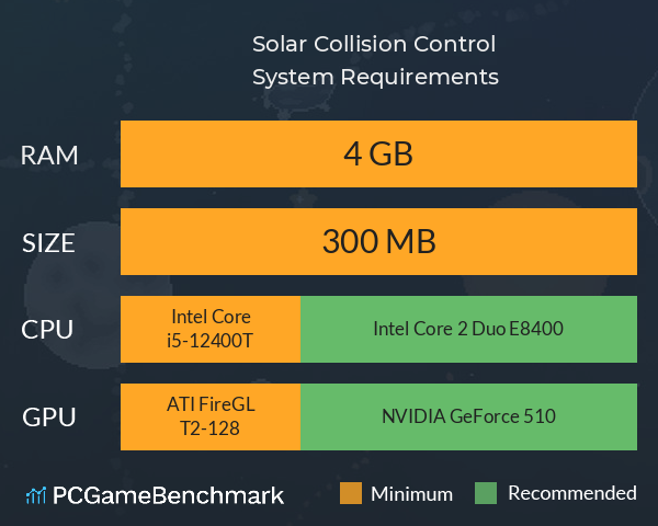 Solar Collision Control System Requirements PC Graph - Can I Run Solar Collision Control