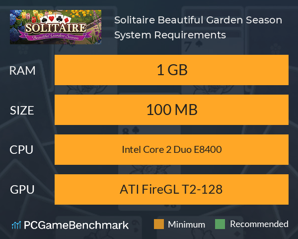 Solitaire Beautiful Garden Season System Requirements PC Graph - Can I Run Solitaire Beautiful Garden Season