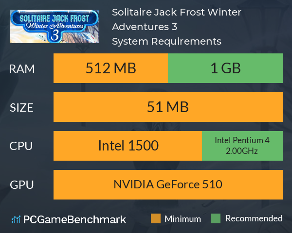 Solitaire Jack Frost Winter Adventures 3 System Requirements PC Graph - Can I Run Solitaire Jack Frost Winter Adventures 3