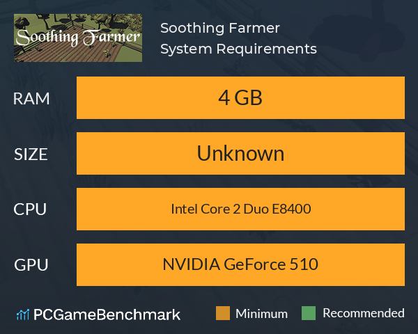 Soothing Farmer System Requirements PC Graph - Can I Run Soothing Farmer