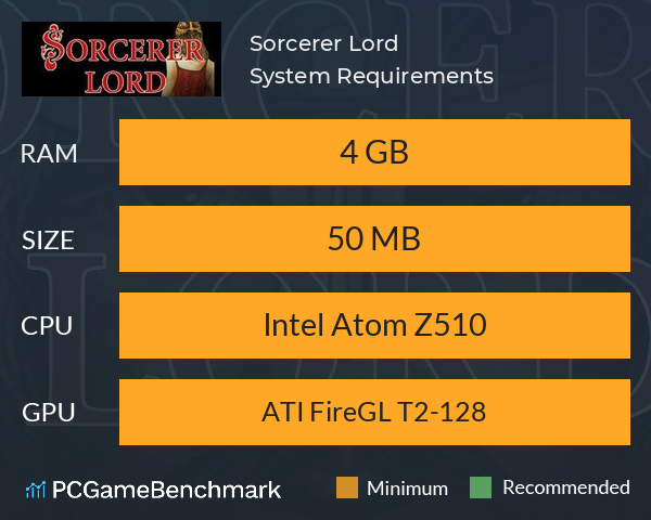 Sorcerer Lord System Requirements PC Graph - Can I Run Sorcerer Lord