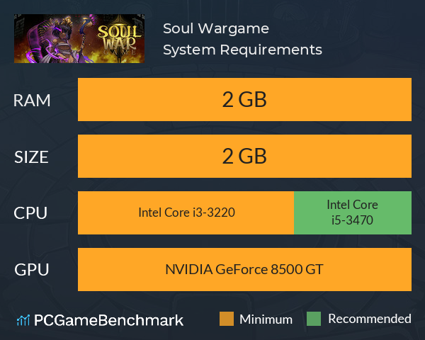 Soul Wargame System Requirements PC Graph - Can I Run Soul Wargame