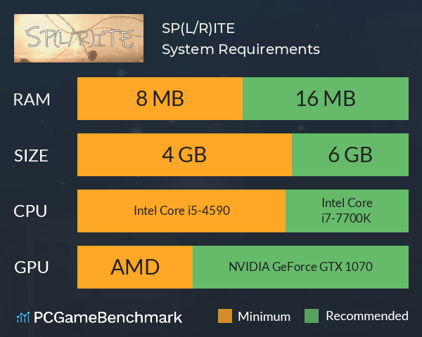 SP(L/R)ITE System Requirements PC Graph - Can I Run SP(L/R)ITE