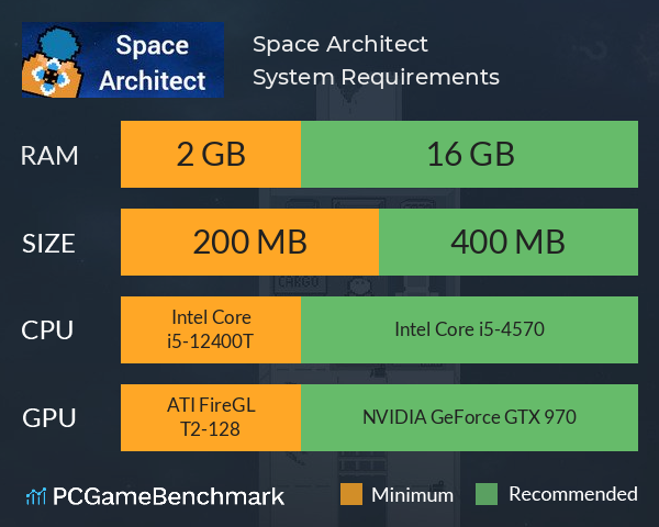 Space Architect System Requirements PC Graph - Can I Run Space Architect