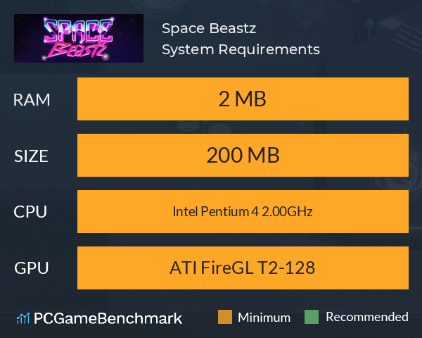 Space Beastz System Requirements PC Graph - Can I Run Space Beastz