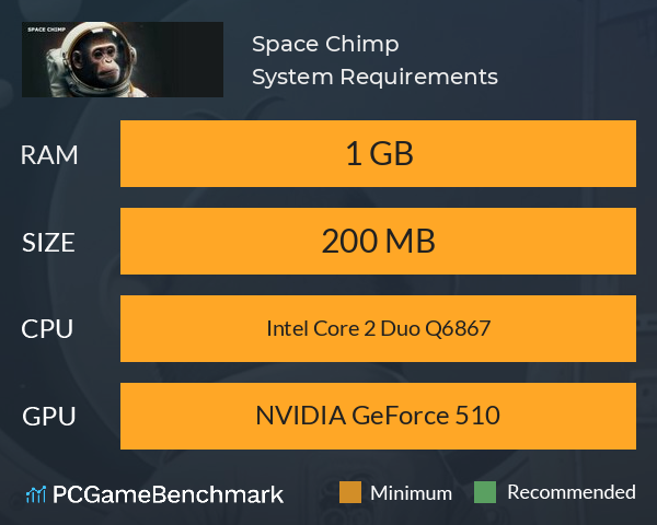 Space Chimp System Requirements PC Graph - Can I Run Space Chimp