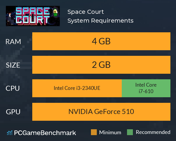 Space Court System Requirements PC Graph - Can I Run Space Court