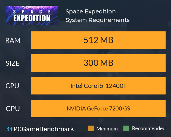 Space Expedition System Requirements PC Graph - Can I Run Space Expedition