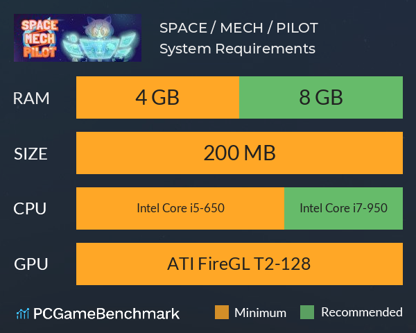 SPACE / MECH / PILOT System Requirements PC Graph - Can I Run SPACE / MECH / PILOT