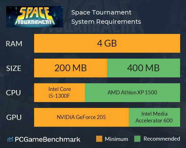 Space Tournament System Requirements PC Graph - Can I Run Space Tournament