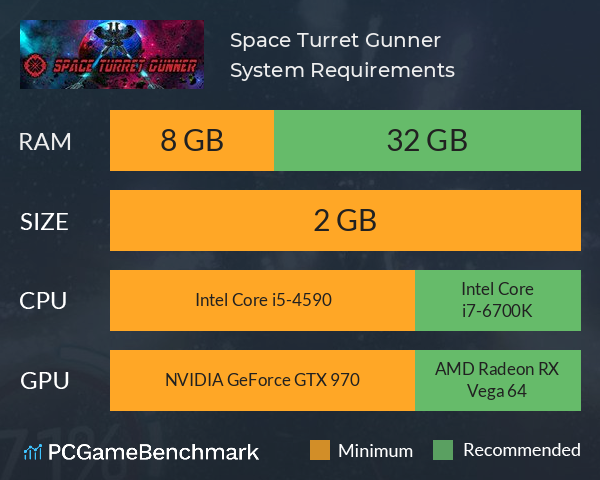 Space Turret Gunner 宇宙大炮手 System Requirements PC Graph - Can I Run Space Turret Gunner 宇宙大炮手