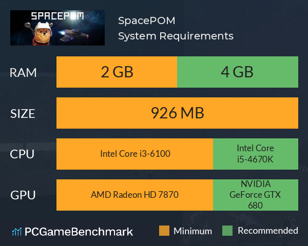 SpacePOM System Requirements PC Graph - Can I Run SpacePOM