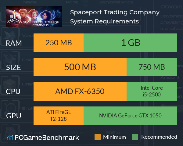 Spaceport Trading Company System Requirements PC Graph - Can I Run Spaceport Trading Company