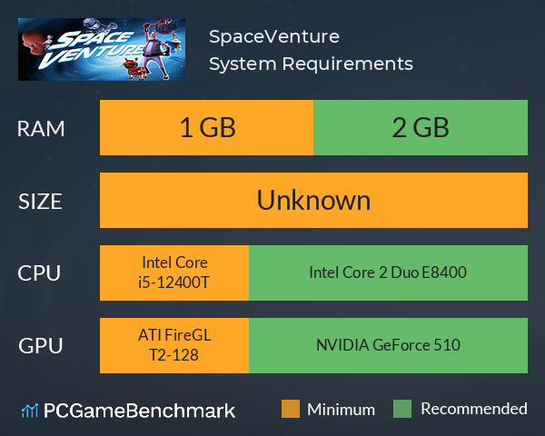 SpaceVenture System Requirements PC Graph - Can I Run SpaceVenture