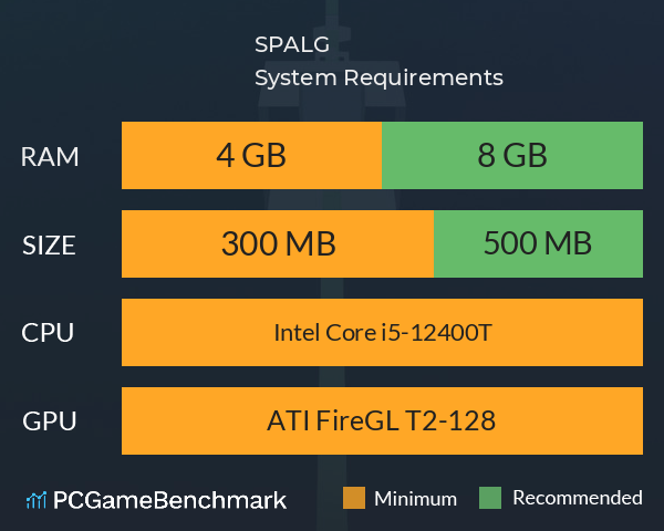 SPALG System Requirements PC Graph - Can I Run SPALG