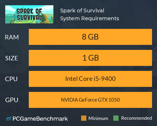 Spark of Survival System Requirements PC Graph - Can I Run Spark of Survival