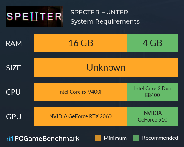 SPECTER: HUNTER System Requirements PC Graph - Can I Run SPECTER: HUNTER