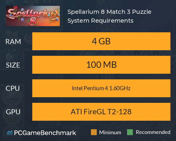 Spellarium 8 Match 3 Puzzle System Requirements PC Graph - Can I Run Spellarium 8 Match 3 Puzzle