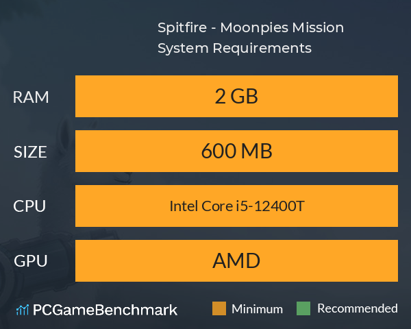 Spitfire - Moonpie´s Mission System Requirements PC Graph - Can I Run Spitfire - Moonpie´s Mission