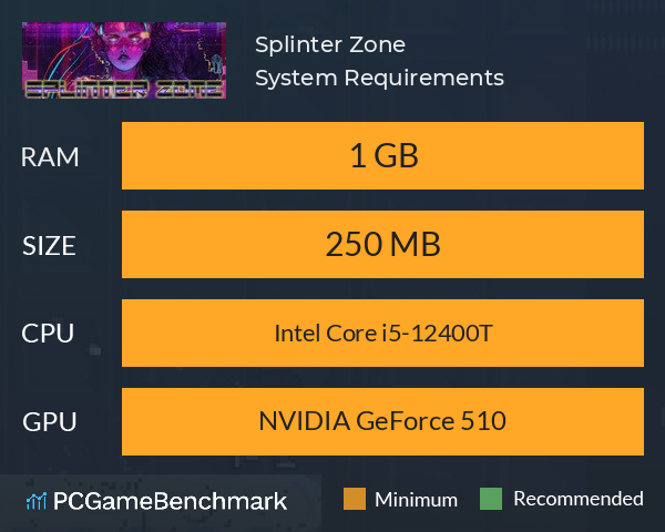 Splinter Zone System Requirements PC Graph - Can I Run Splinter Zone