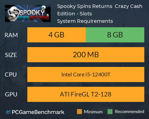 Spooky Spins Returns : Crazy Cash Edition - Slots System Requirements PC Graph - Can I Run Spooky Spins Returns : Crazy Cash Edition - Slots