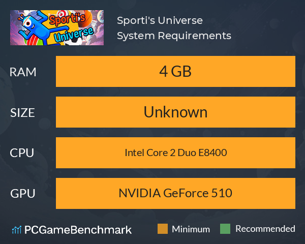 Sporti's Universe System Requirements PC Graph - Can I Run Sporti's Universe