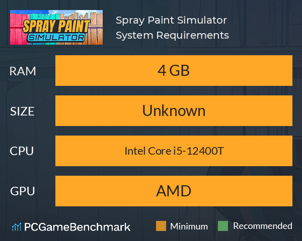 Spray Paint Simulator System Requirements PC Graph - Can I Run Spray Paint Simulator