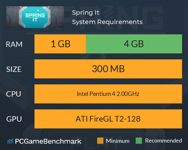 Spring It! System Requirements PC Graph - Can I Run Spring It!