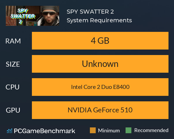 SPY SWATTER 2 System Requirements PC Graph - Can I Run SPY SWATTER 2