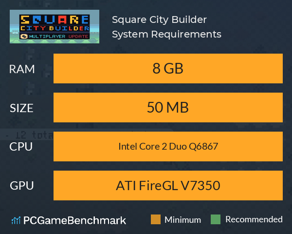 Square City Builder System Requirements PC Graph - Can I Run Square City Builder