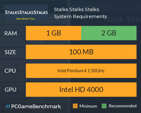 Stalks Stalks Stalks System Requirements PC Graph - Can I Run Stalks Stalks Stalks