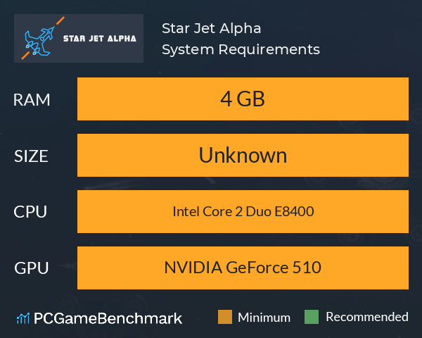 Star Jet Alpha System Requirements PC Graph - Can I Run Star Jet Alpha