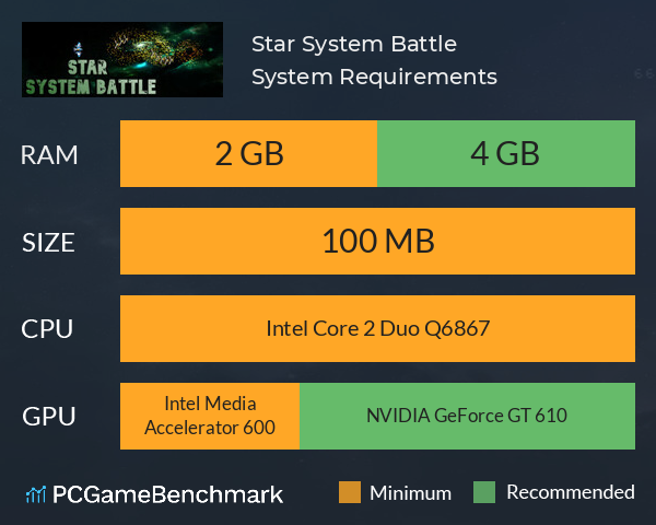 Star System Battle System Requirements PC Graph - Can I Run Star System Battle