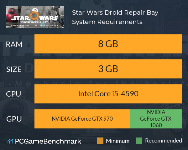 Star Wars: Droid Repair Bay System Requirements PC Graph - Can I Run Star Wars: Droid Repair Bay