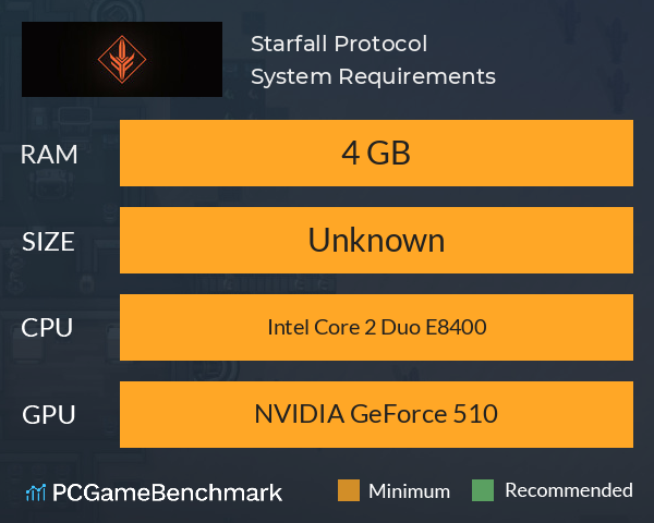 Starfall Protocol System Requirements PC Graph - Can I Run Starfall Protocol