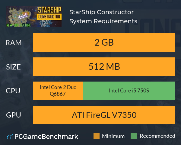 StarShip Constructor System Requirements PC Graph - Can I Run StarShip Constructor