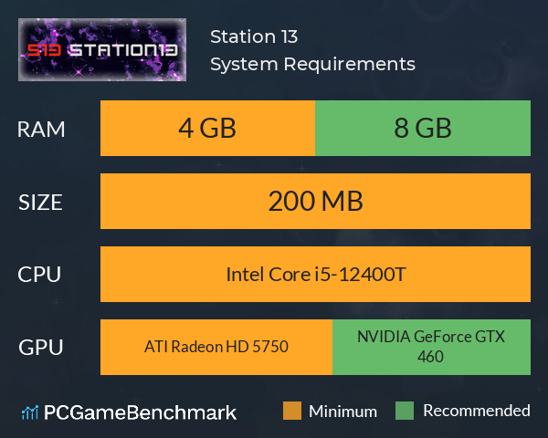 Station 13 System Requirements PC Graph - Can I Run Station 13