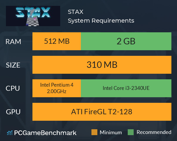 STAX System Requirements PC Graph - Can I Run STAX