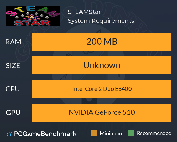 STEAMStar System Requirements PC Graph - Can I Run STEAMStar