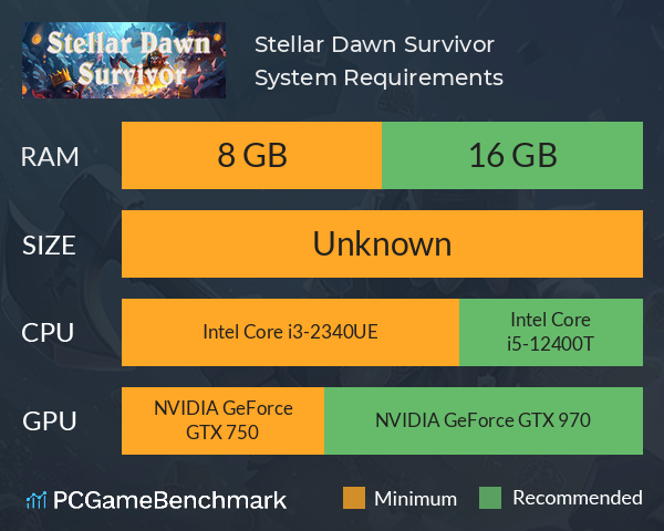 Stellar Dawn: Survivor System Requirements PC Graph - Can I Run Stellar Dawn: Survivor