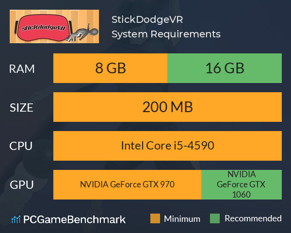 StickDodgeVR System Requirements PC Graph - Can I Run StickDodgeVR