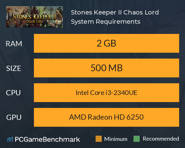 Stones Keeper II: Chaos Lord System Requirements PC Graph - Can I Run Stones Keeper II: Chaos Lord