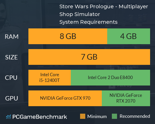 Store Wars: Prologue - Multiplayer Shop Simulator System Requirements PC Graph - Can I Run Store Wars: Prologue - Multiplayer Shop Simulator