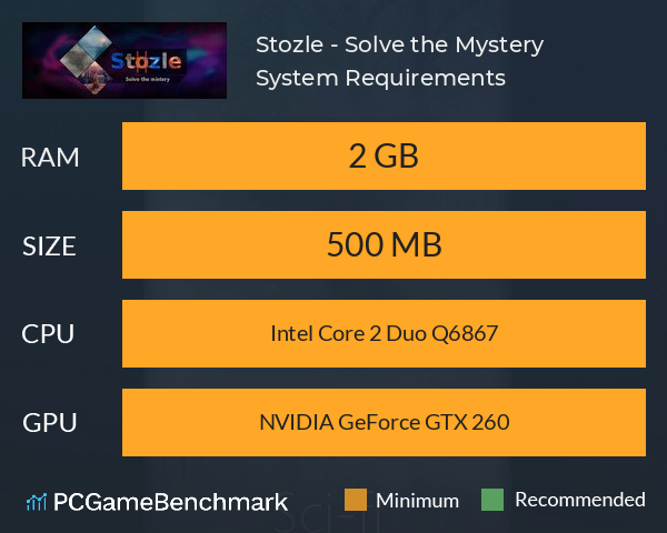 Stozle - Solve the Mystery System Requirements PC Graph - Can I Run Stozle - Solve the Mystery