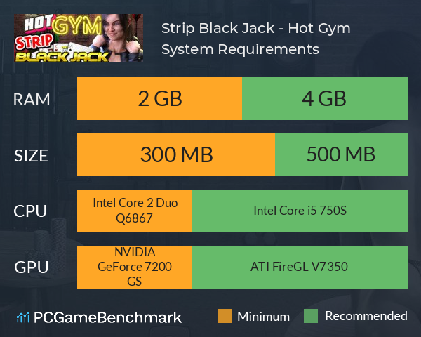 Strip Black Jack - Hot Gym System Requirements PC Graph - Can I Run Strip Black Jack - Hot Gym