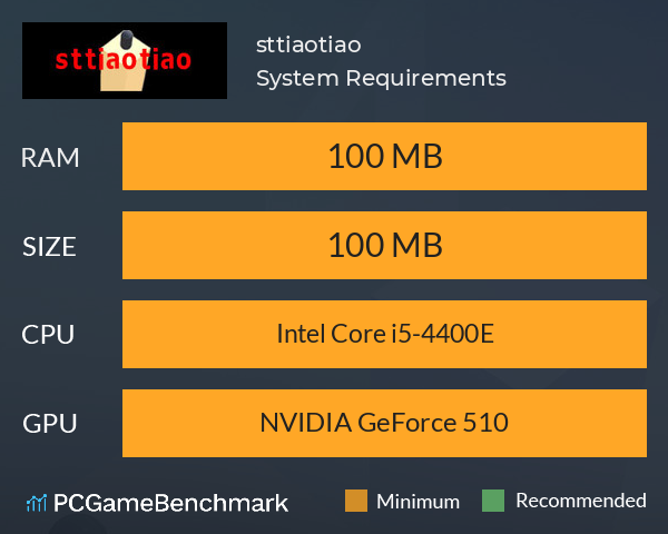 sttiaotiao System Requirements PC Graph - Can I Run sttiaotiao