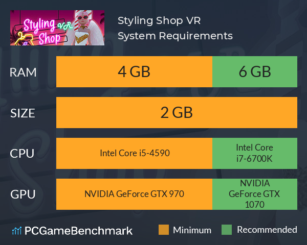 Styling Shop VR System Requirements PC Graph - Can I Run Styling Shop VR