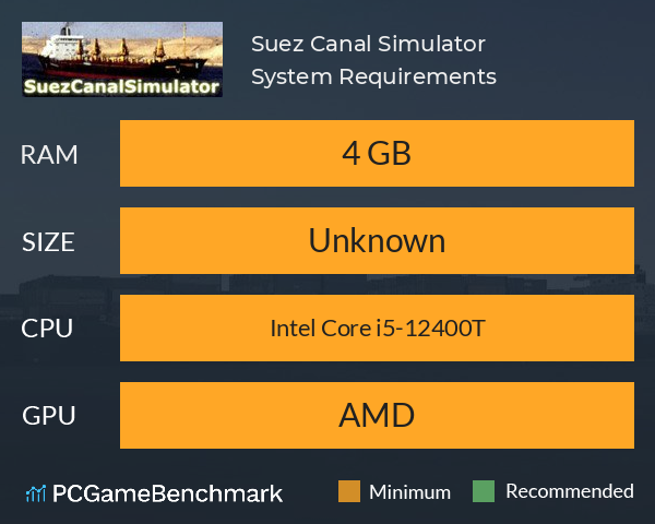 Suez Canal Simulator System Requirements PC Graph - Can I Run Suez Canal Simulator